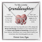 Lovely Granddaughter Love You Papa/ Perfect Pair Necklace