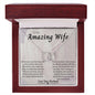 To My Amazing Wife, Love You/Perfect Pair Necklace