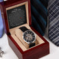 To My Bonus Son | Men's Openwork Watch