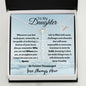 To My Daughter, Love Mom/Faith Cross Necklace