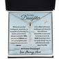 To My Daughter, Love Mom/Faith Cross Necklace