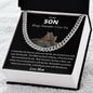 To My Son Love Mom/Cuban Link Chain