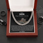 To My Son Love Mom/Cuban Link Chain
