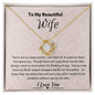 To My Beautiful Wife/Love Knot Necklace