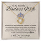 TO MY BADASS WIFE | LOVE KNOT NECKLACE