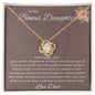 To My Bonus Daughter/ Love Knot Necklace