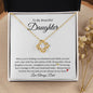 To My Beautiful Daughter | Love Knot Necklace