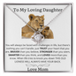 To My Loving Daughter/Love Knot Necklace