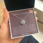 To My Bonus Daughter/ Love Knot Necklace