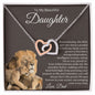 To My Beautiful Daughter Luv Dad/ Interlocking Hearts Necklace