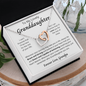 To My Lovely Granddaughter/Interlocking Hearts Necklace