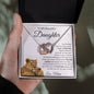 My Beautiful Daughter Love Mom/Interlocking Heart Necklace