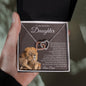 To My Beautiful Daughter Luv Dad/ Interlocking Hearts Necklace