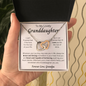 To My Lovely Granddaughter/Interlocking Hearts Necklace