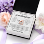 To My Lovely Granddaughter/Interlocking Hearts Necklace