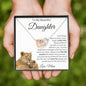 My Beautiful Daughter Love Mom/Interlocking Heart Necklace