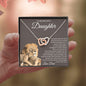 To My Beautiful Daughter Luv Dad/ Interlocking Hearts Necklace
