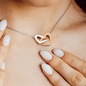 To My Beautiful Daughter Luv Dad/ Interlocking Hearts Necklace