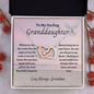 To My Darling Granddaughter | Interlocking Hearts