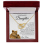 My Beautiful Daughter Love Mom/Interlocking Heart Necklace