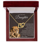 To My Beautiful Daughter Luv Dad/ Interlocking Hearts Necklace