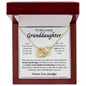 To My Lovely Granddaughter/Interlocking Hearts Necklace
