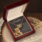 To My Beautiful Daughter Luv Dad/ Interlocking Hearts Necklace