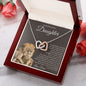 To My Beautiful Daughter Luv Dad/ Interlocking Hearts Necklace