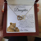 My Beautiful Daughter Love Mom/Interlocking Heart Necklace