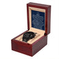 To My Son Love Mom | Black Chronograph Watch