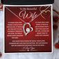 To My Beautiful Wife 2 | Forever Love Necklace