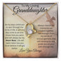 To My Loving Granddaughter/ Forever Love Necklace