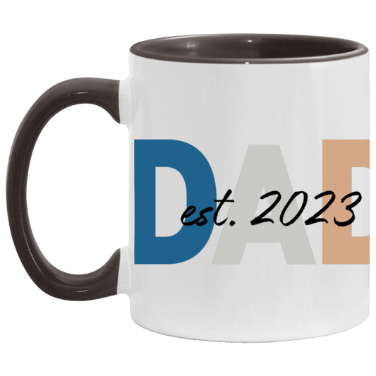 Dad Est.2023 11 oz. Accent Mug