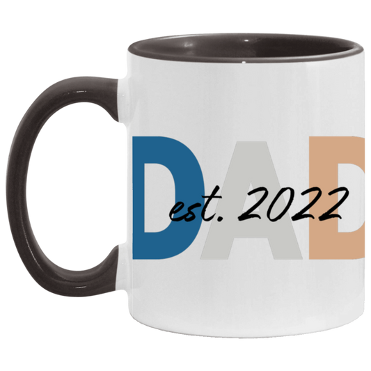 Dad Est. 2022 11 oz. Accent Mug