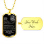 To My Son | Dog Tag Chain