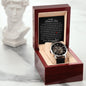 To My Bonus Son | Men's Openwork Watch