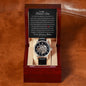 To My Bonus Son | Men's Openwork Watch
