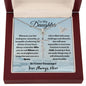 To My Daughter, Love Mom/Faith Cross Necklace