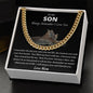 To My Son Love Mom/Cuban Link Chain