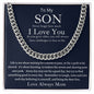 To My Son The Best You/Mom/Cuban Link Chain