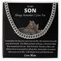 To My Son Love Mom/Cuban Link Chain