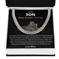To My Son Love Mom/Cuban Link Chain