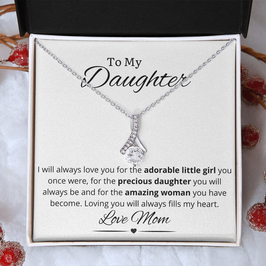 To My Daughter, Love Mom/Alluring Beauty Necklace