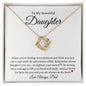 To My Beautiful Daughter | Love Knot Necklace