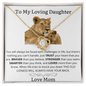 To My Loving Daughter/Love Knot Necklace