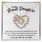 To My Bonus Daughter | Love Knot Necklace