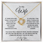 To My Wife/ Love Knot Necklace