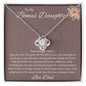 To My Bonus Daughter/ Love Knot Necklace