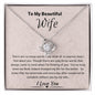 To My Beautiful Wife/Love Knot Necklace