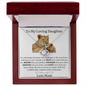 To My Loving Daughter/Love Knot Necklace